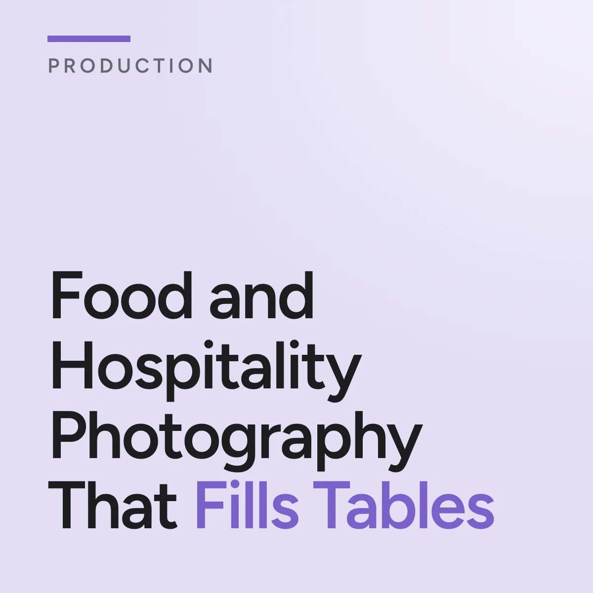 Journal cover reading Food and Hospitality Photography That Fills Tables