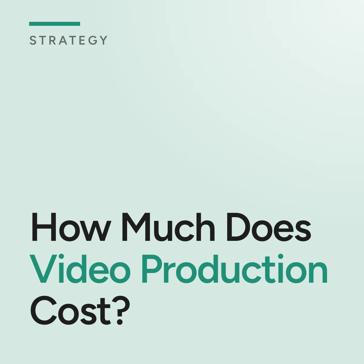 Journal cover reading How Much Does Video Production Cost?
