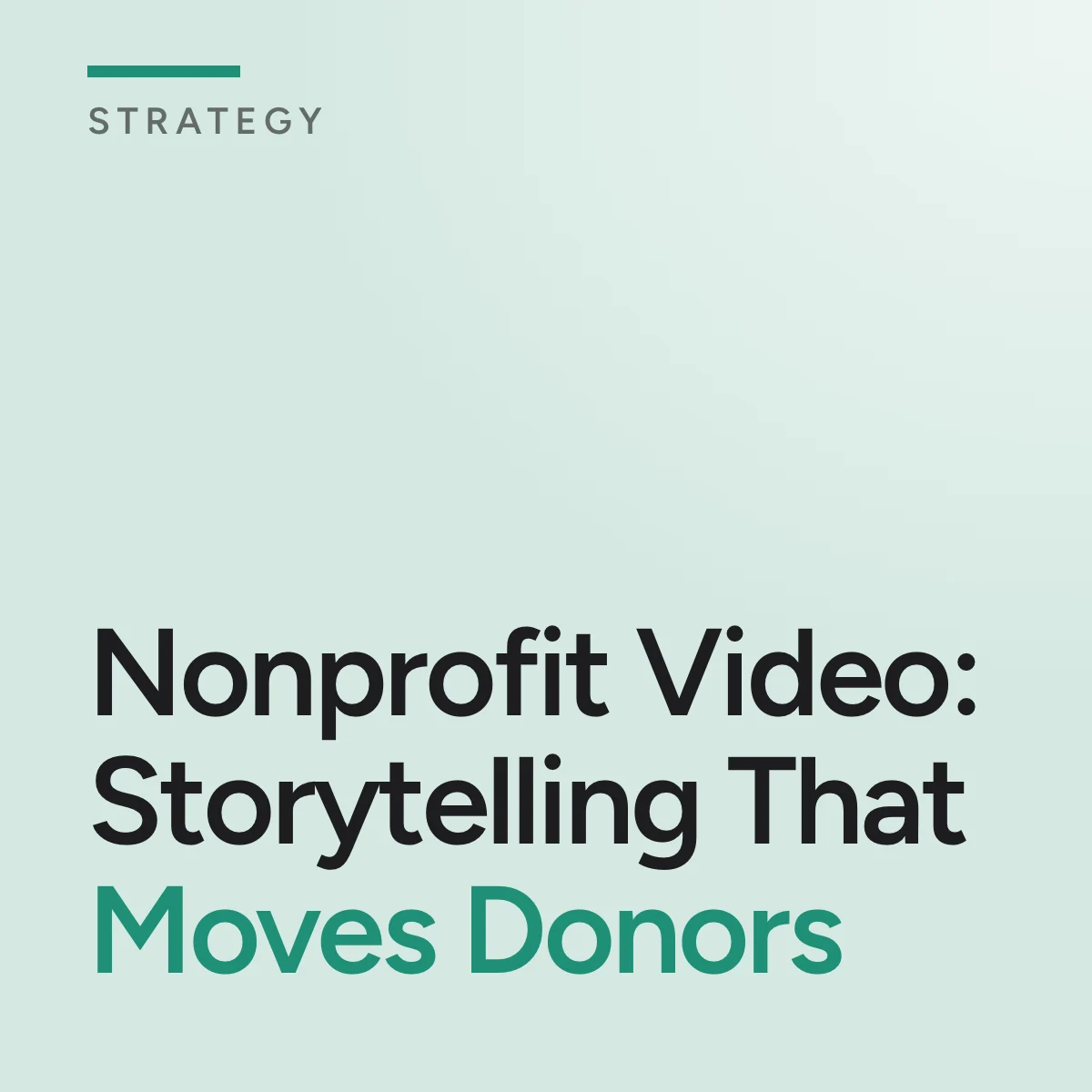Journal cover reading Nonprofit Video: Storytelling That Moves Donors
