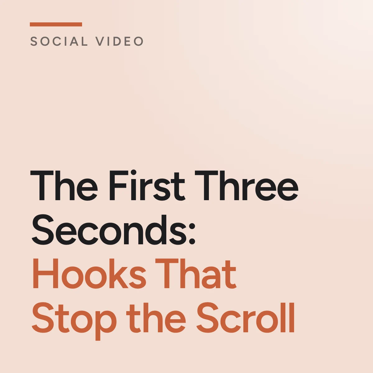 Journal cover reading The First Three Seconds: Hooks That Stop the Scroll