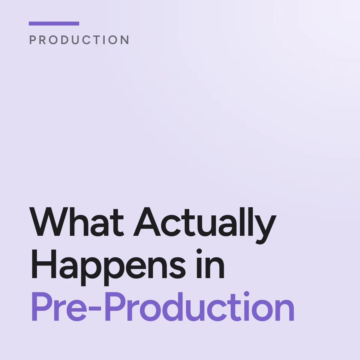 Journal cover reading What Actually Happens in Pre-Production